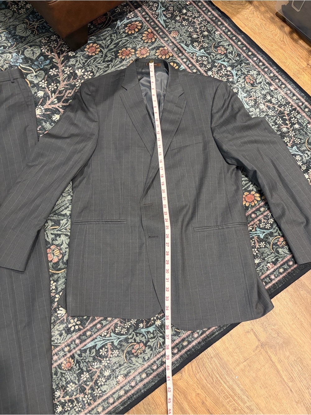 Peter Millar Charcoal Pinstripe Men's Suit